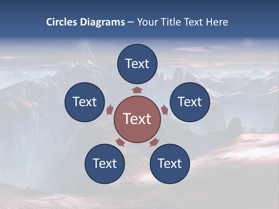 Futuristic View Ravine PowerPoint Template