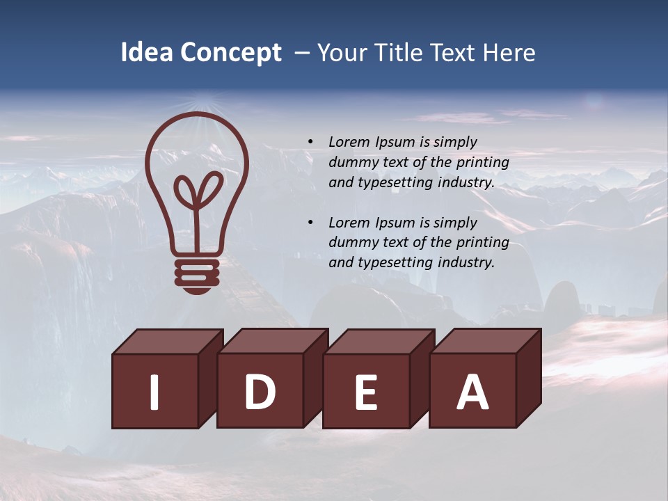 Futuristic View Ravine PowerPoint Template