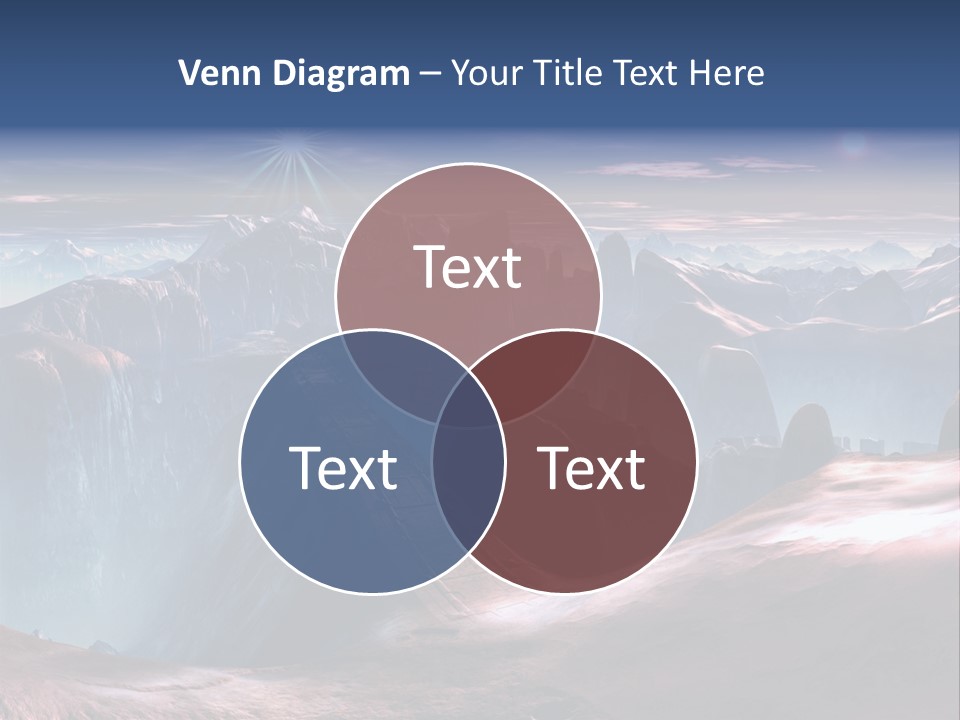 Futuristic View Ravine PowerPoint Template