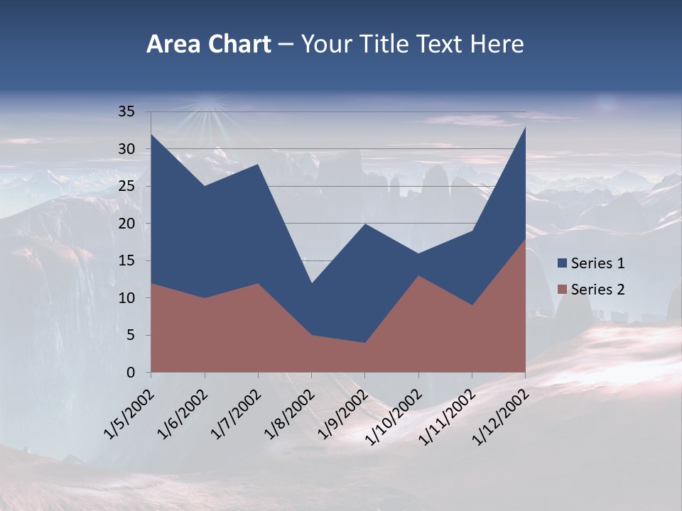Futuristic View Ravine PowerPoint Template