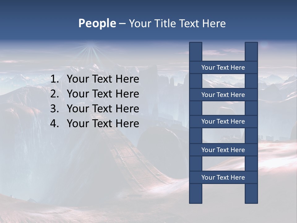 Futuristic View Ravine PowerPoint Template