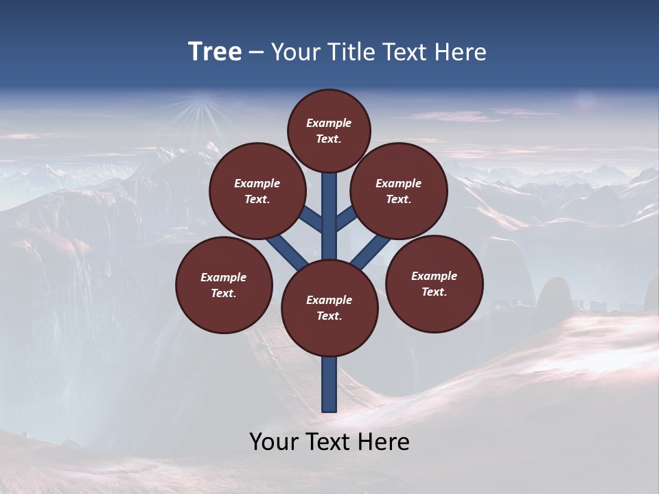 Futuristic View Ravine PowerPoint Template