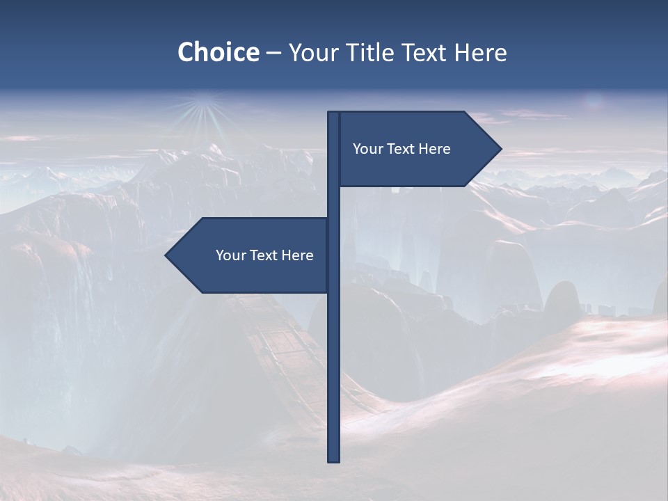 Futuristic View Ravine PowerPoint Template