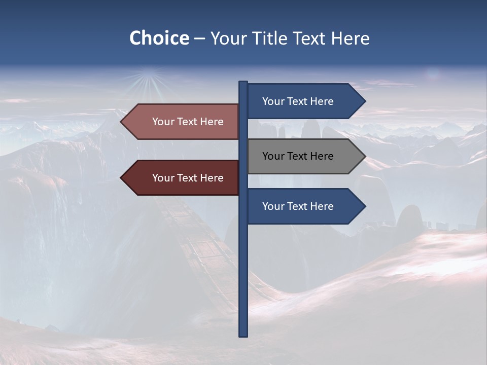 Futuristic View Ravine PowerPoint Template