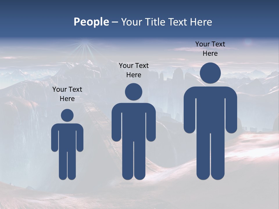 Futuristic View Ravine PowerPoint Template