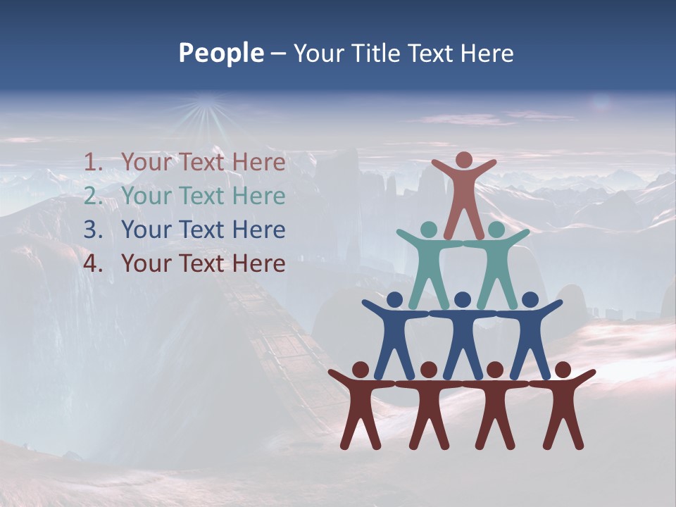Futuristic View Ravine PowerPoint Template