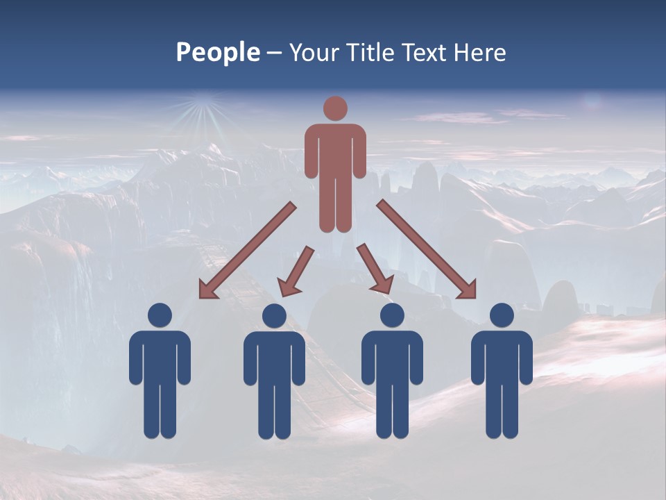 Futuristic View Ravine PowerPoint Template