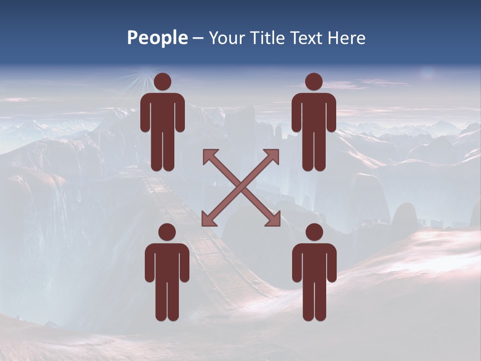 Futuristic View Ravine PowerPoint Template