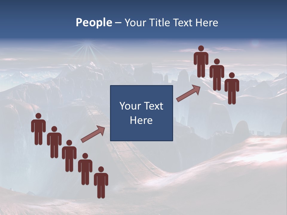 Futuristic View Ravine PowerPoint Template