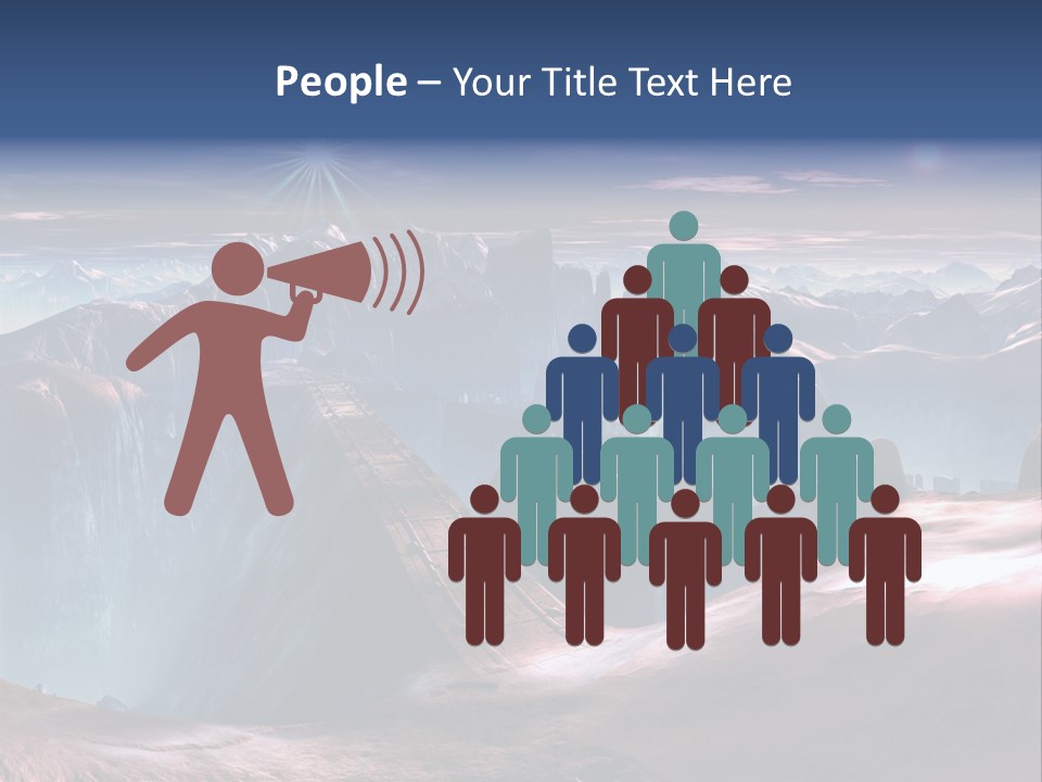 Futuristic View Ravine PowerPoint Template