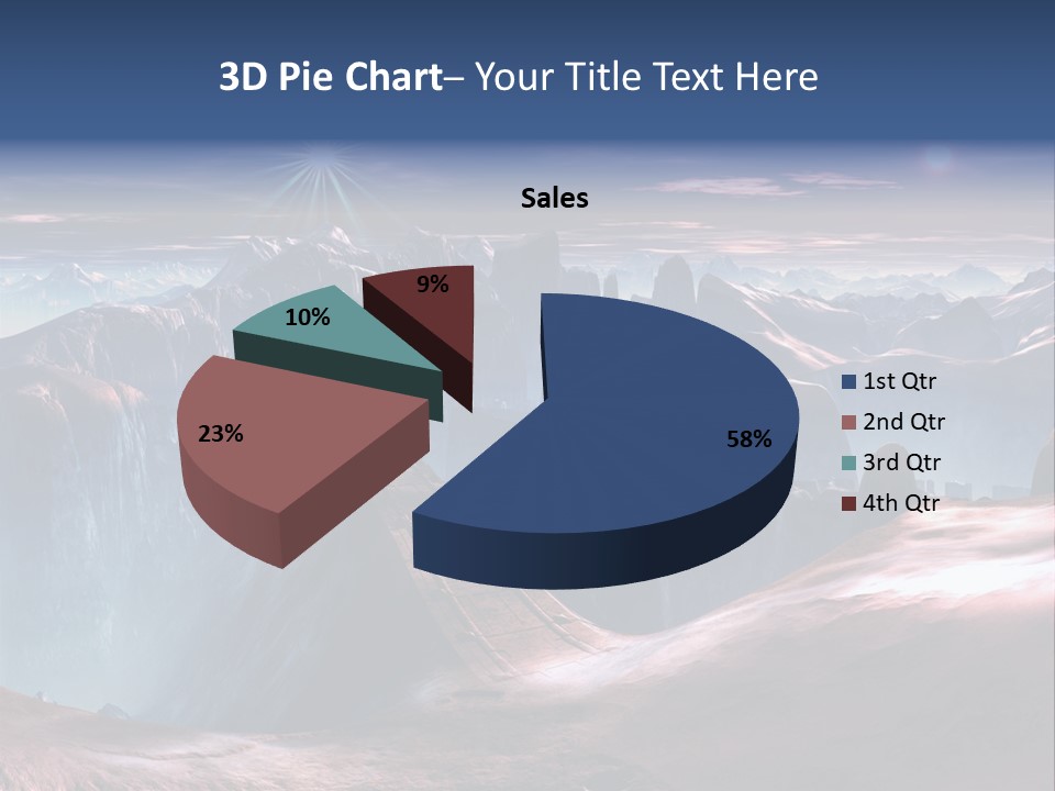 Futuristic View Ravine PowerPoint Template