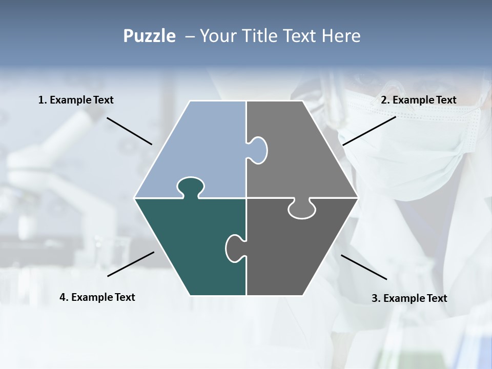 A Woman In A Lab Coat Holding A Beakle PowerPoint Template