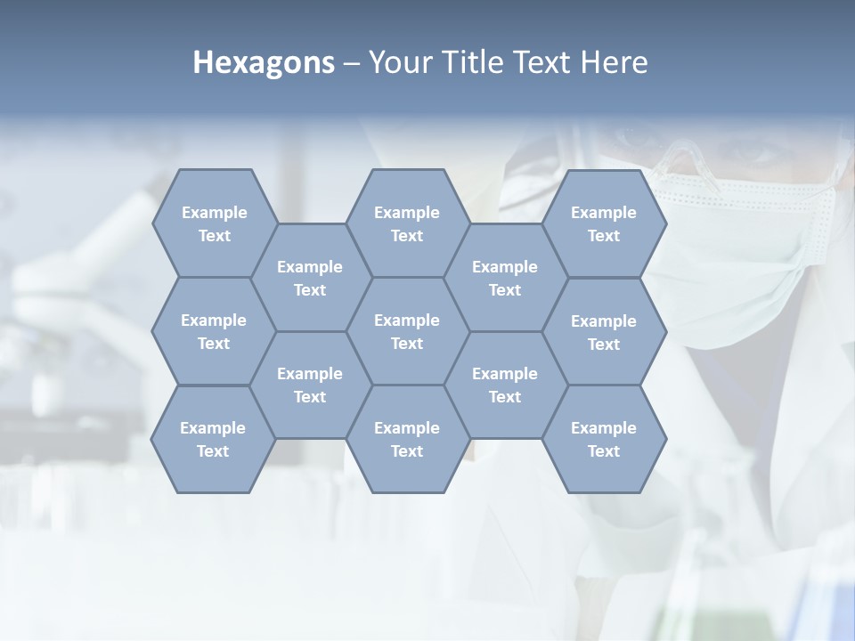 A Woman In A Lab Coat Holding A Beakle PowerPoint Template