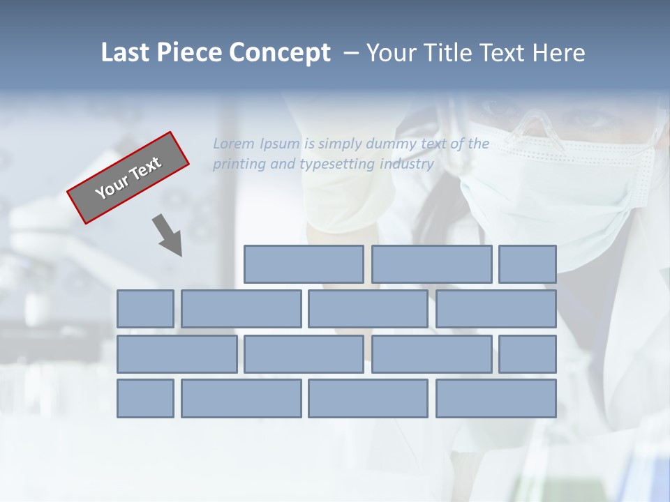 A Woman In A Lab Coat Holding A Beakle PowerPoint Template