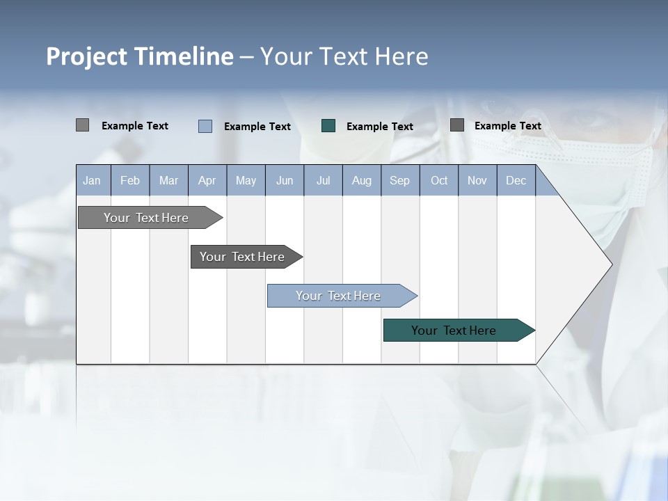 A Woman In A Lab Coat Holding A Beakle PowerPoint Template