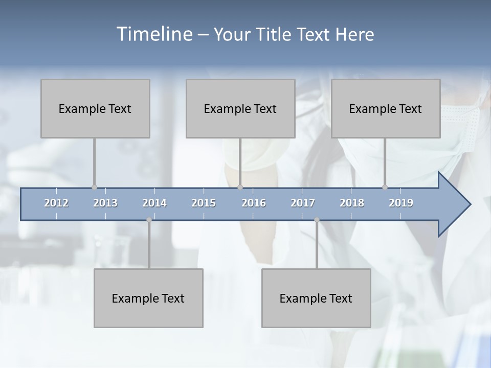 A Woman In A Lab Coat Holding A Beakle PowerPoint Template