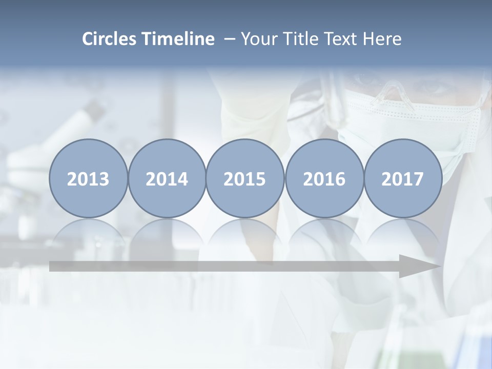 A Woman In A Lab Coat Holding A Beakle PowerPoint Template