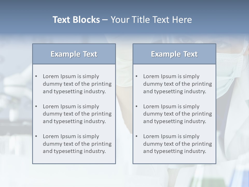 A Woman In A Lab Coat Holding A Beakle PowerPoint Template