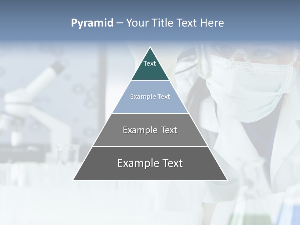 A Woman In A Lab Coat Holding A Beakle PowerPoint Template