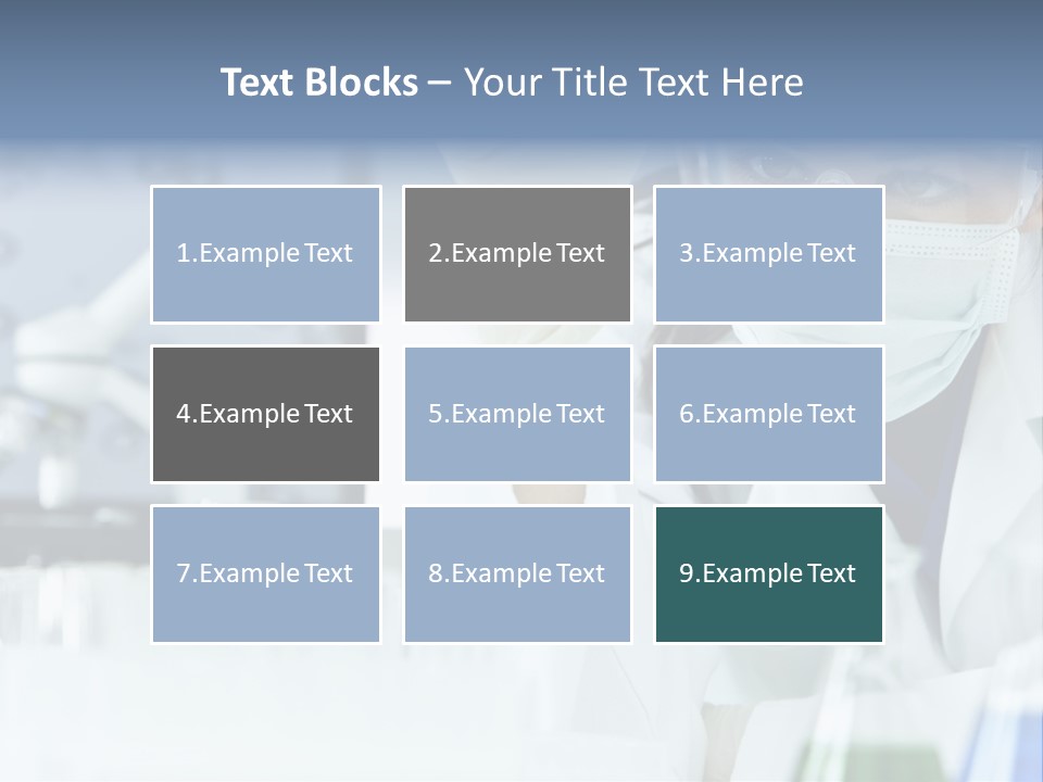 A Woman In A Lab Coat Holding A Beakle PowerPoint Template