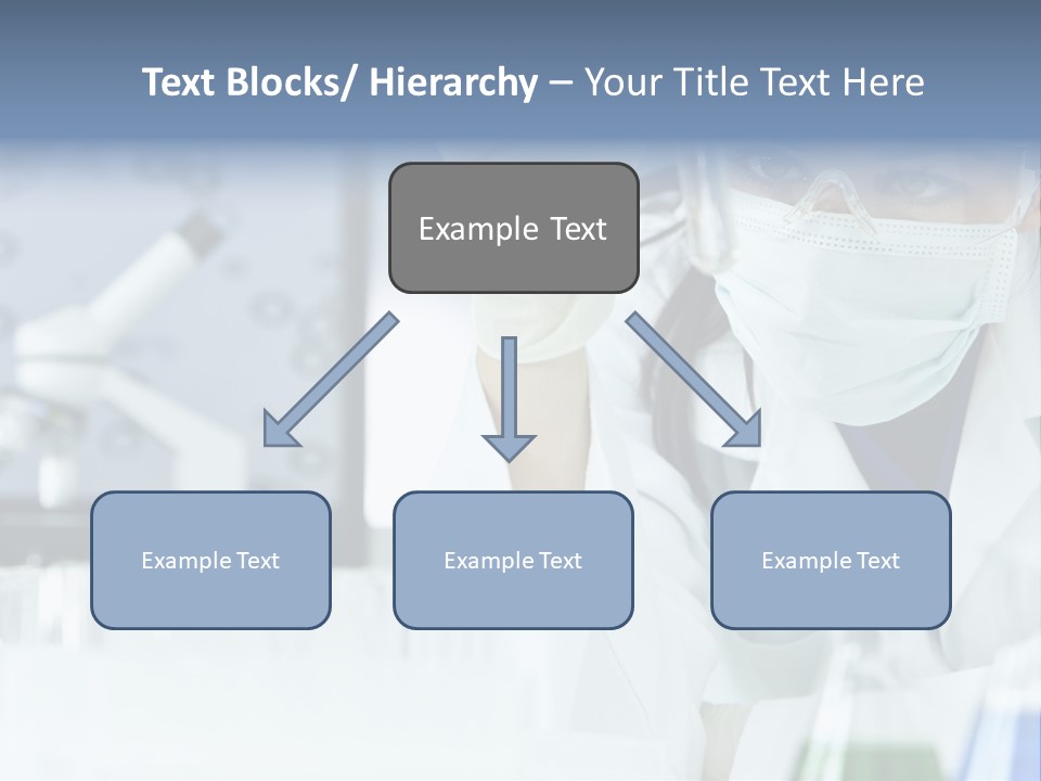 A Woman In A Lab Coat Holding A Beakle PowerPoint Template