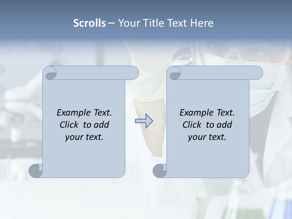 A Woman In A Lab Coat Holding A Beakle PowerPoint Template