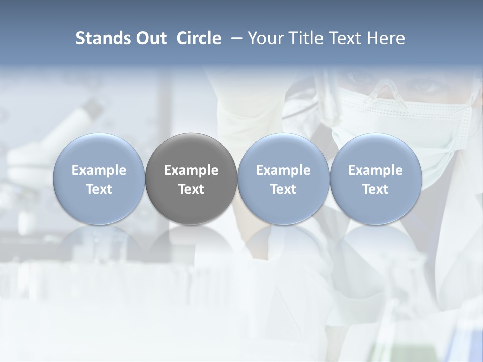 A Woman In A Lab Coat Holding A Beakle PowerPoint Template