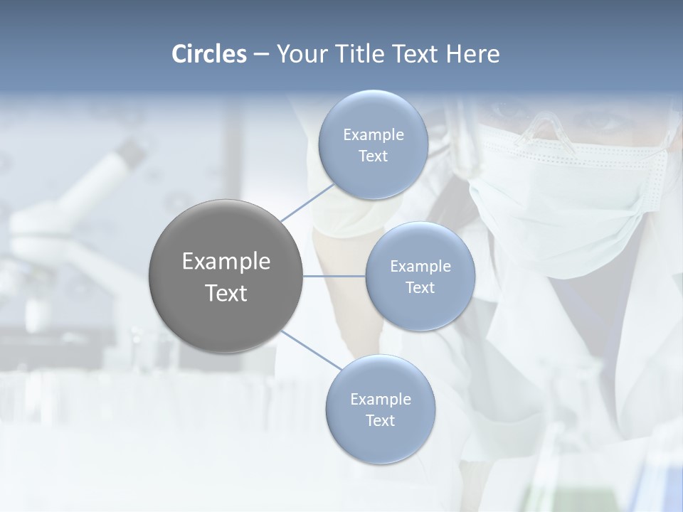 A Woman In A Lab Coat Holding A Beakle PowerPoint Template