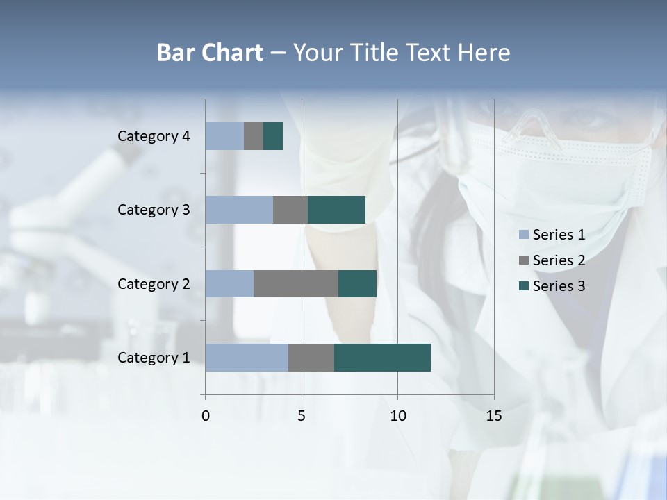A Woman In A Lab Coat Holding A Beakle PowerPoint Template