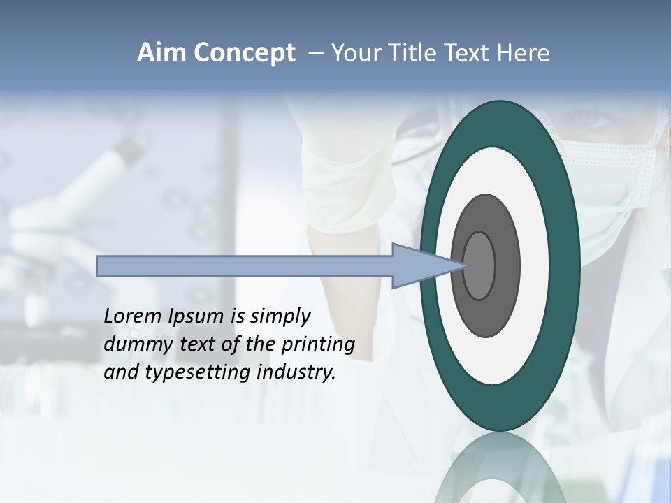 A Woman In A Lab Coat Holding A Beakle PowerPoint Template