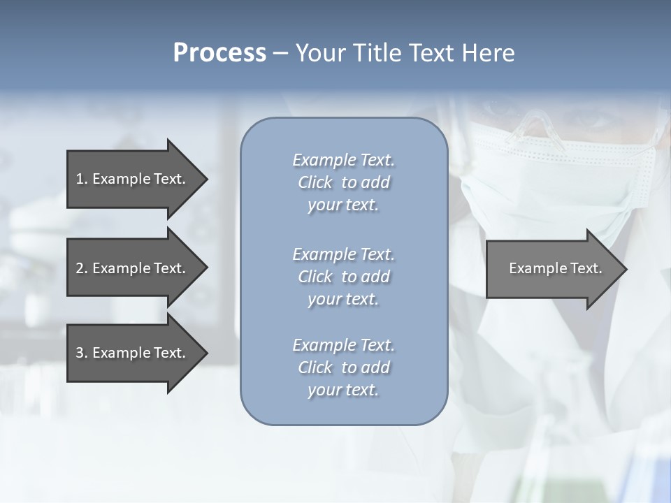 A Woman In A Lab Coat Holding A Beakle PowerPoint Template