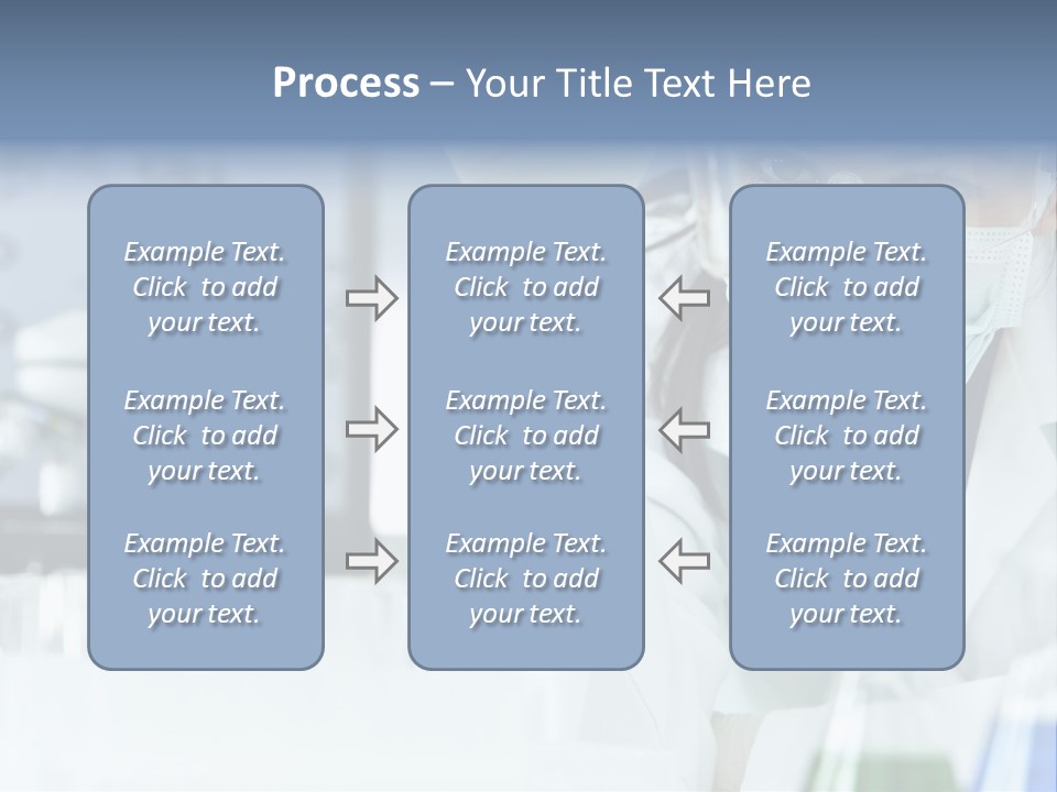 A Woman In A Lab Coat Holding A Beakle PowerPoint Template