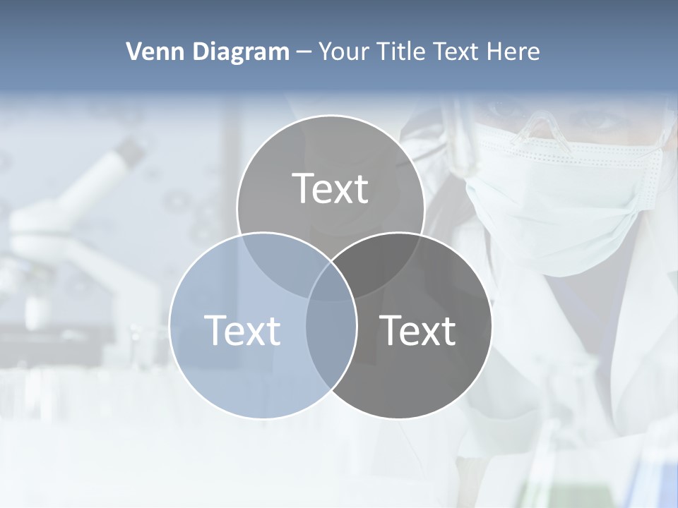 A Woman In A Lab Coat Holding A Beakle PowerPoint Template