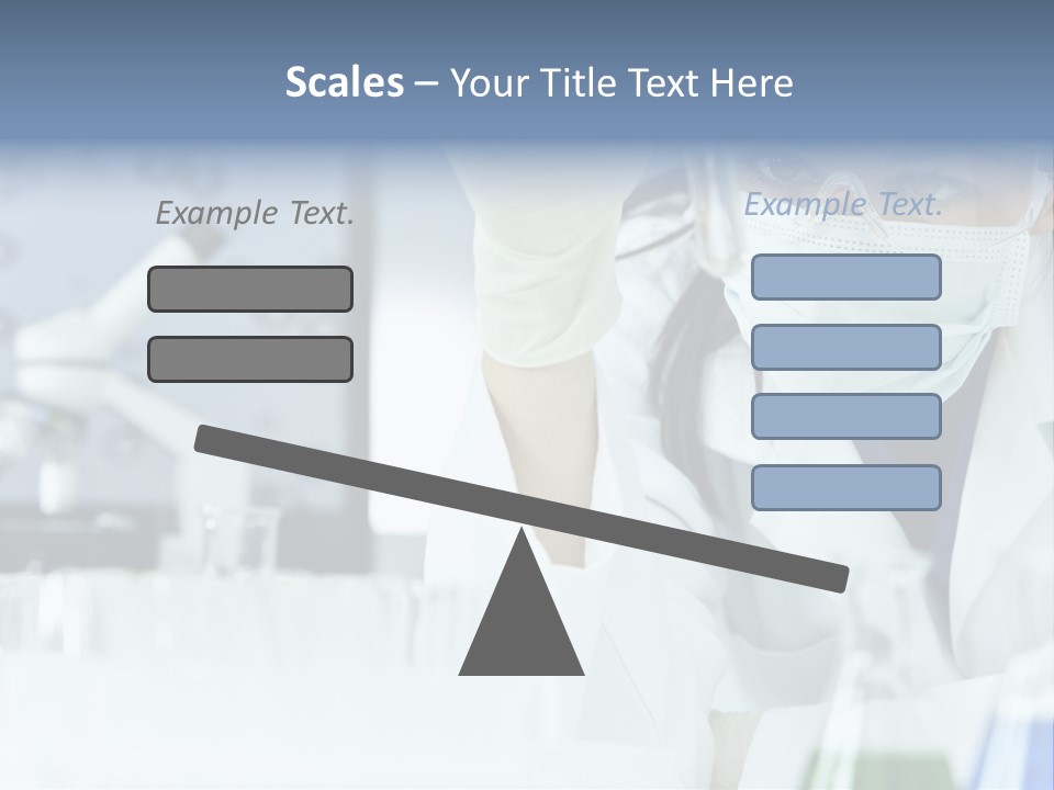 A Woman In A Lab Coat Holding A Beakle PowerPoint Template
