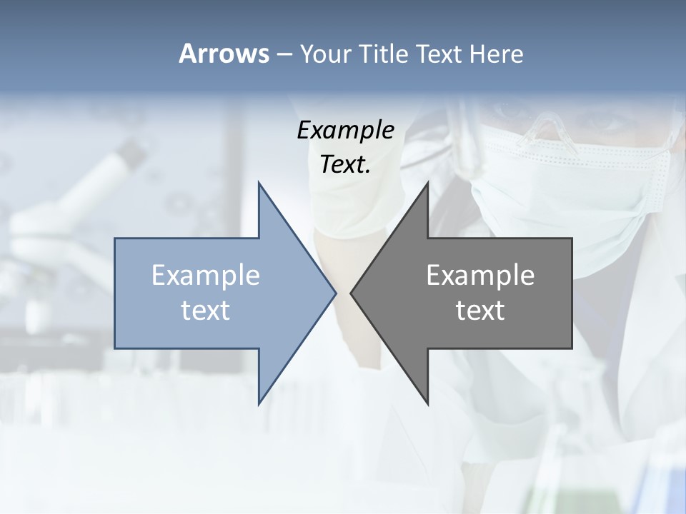 A Woman In A Lab Coat Holding A Beakle PowerPoint Template