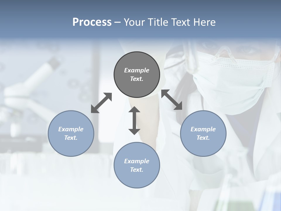 A Woman In A Lab Coat Holding A Beakle PowerPoint Template