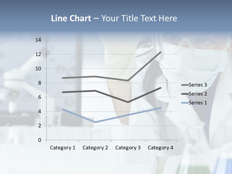 A Woman In A Lab Coat Holding A Beakle PowerPoint Template