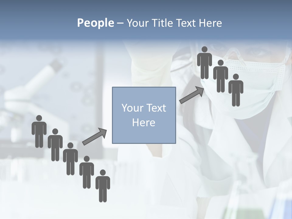 A Woman In A Lab Coat Holding A Beakle PowerPoint Template