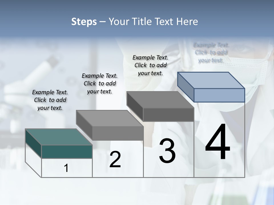 A Woman In A Lab Coat Holding A Beakle PowerPoint Template