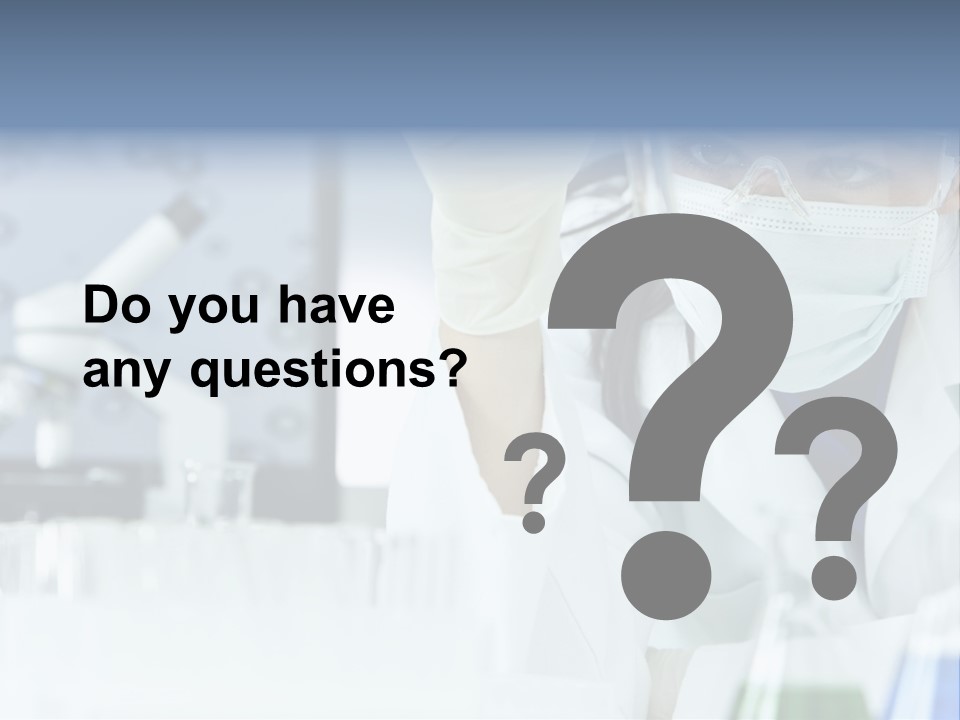 A Woman In A Lab Coat Holding A Beakle PowerPoint Template