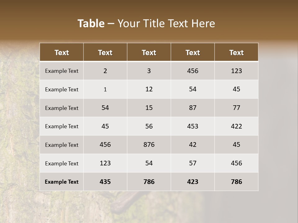 Noctula European Tree PowerPoint Template