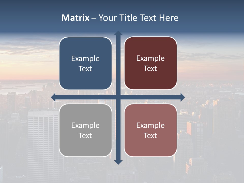 A City Skyline With A Sunset In The Background PowerPoint Template