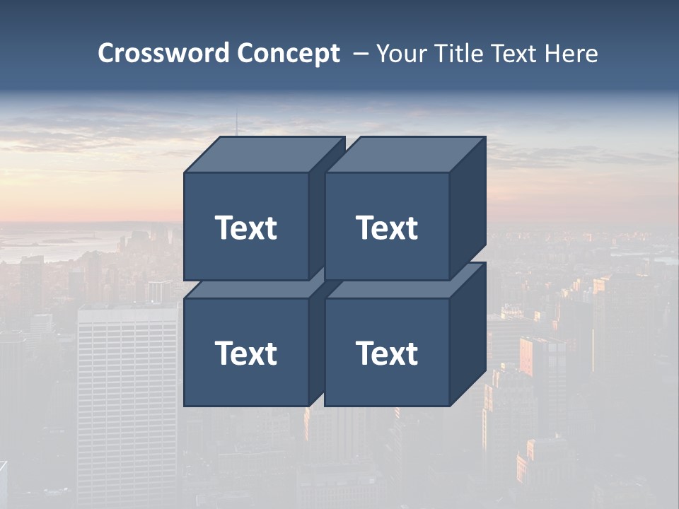 A City Skyline With A Sunset In The Background PowerPoint Template