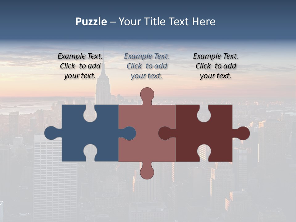 A City Skyline With A Sunset In The Background PowerPoint Template