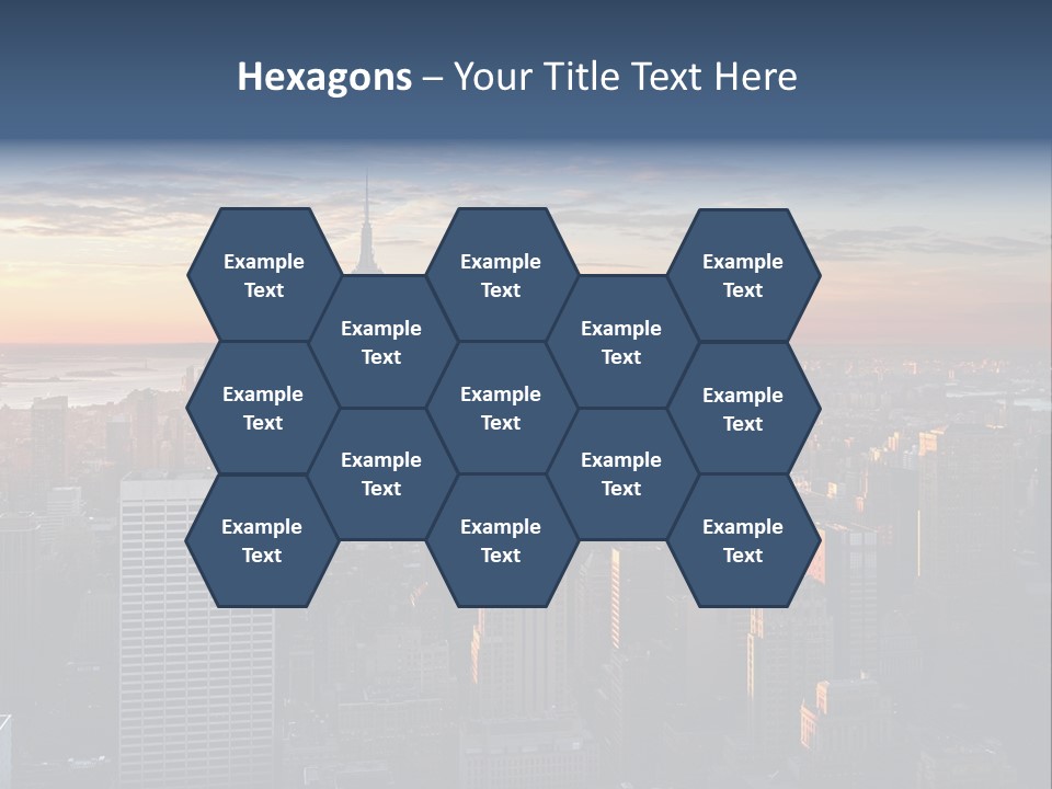 A City Skyline With A Sunset In The Background PowerPoint Template