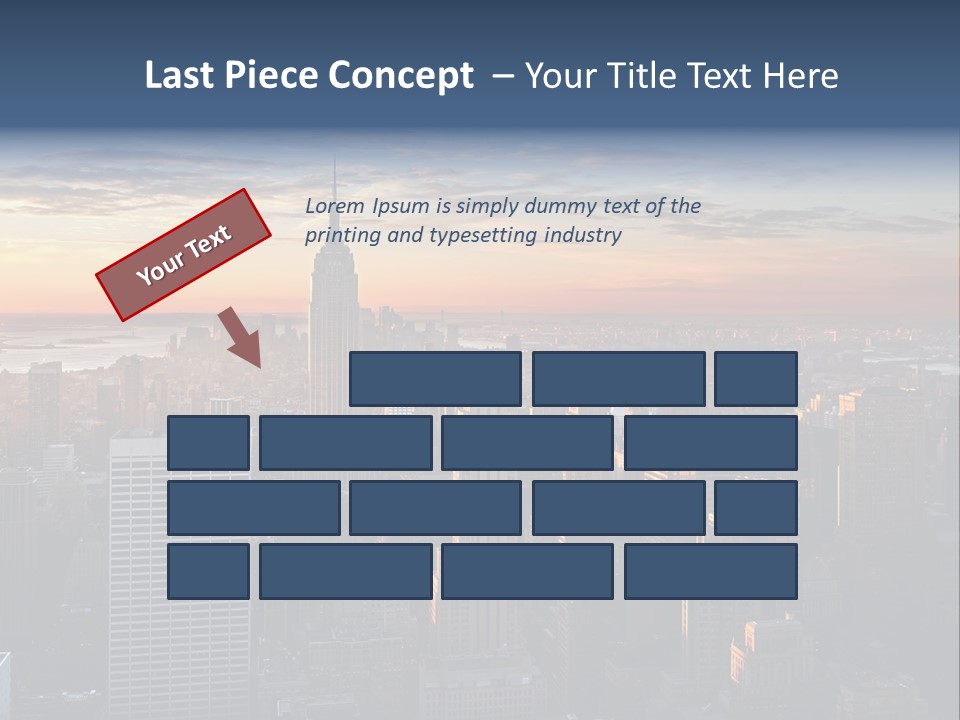 A City Skyline With A Sunset In The Background PowerPoint Template