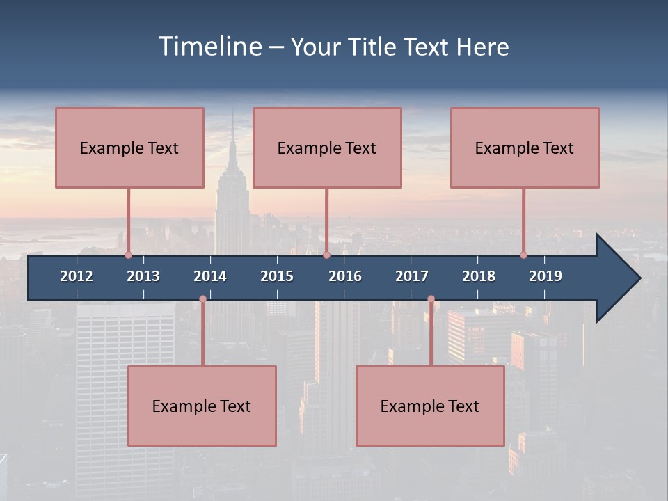 A City Skyline With A Sunset In The Background PowerPoint Template