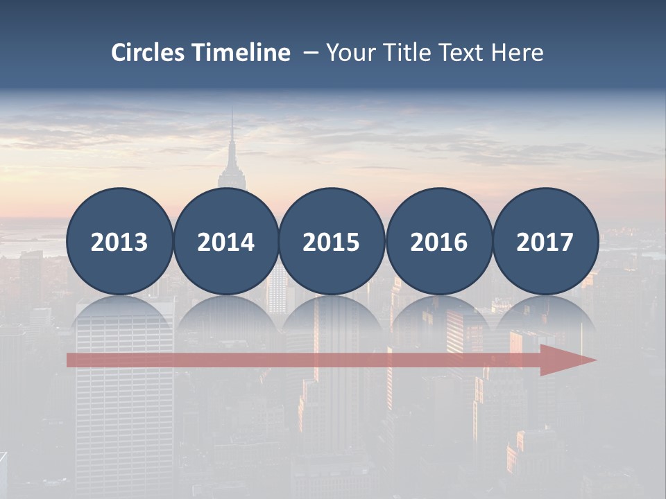 A City Skyline With A Sunset In The Background PowerPoint Template