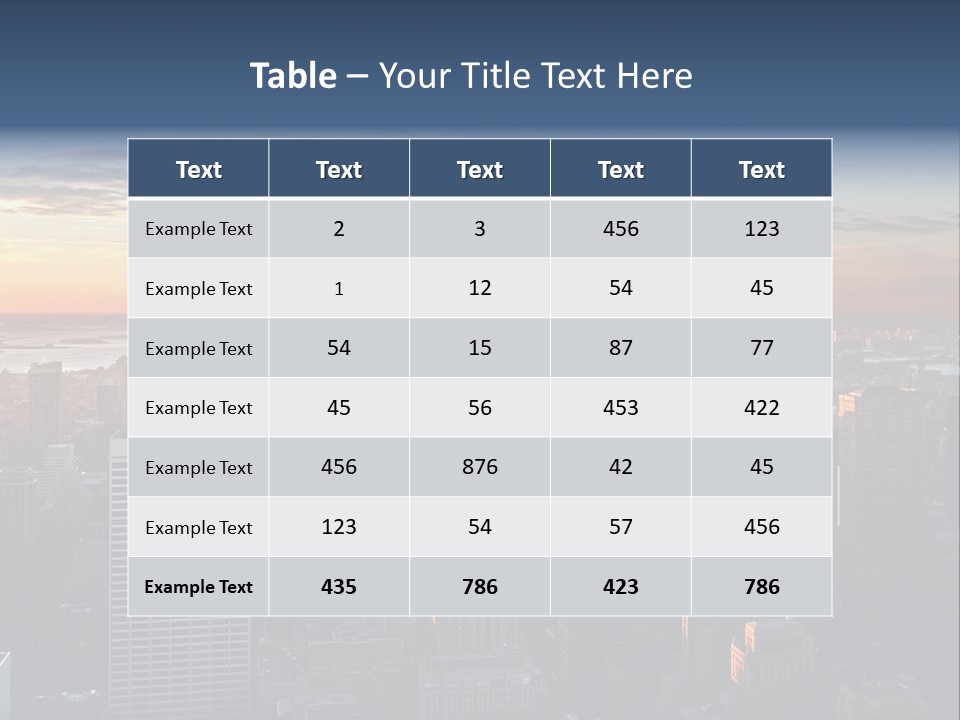 A City Skyline With A Sunset In The Background PowerPoint Template
