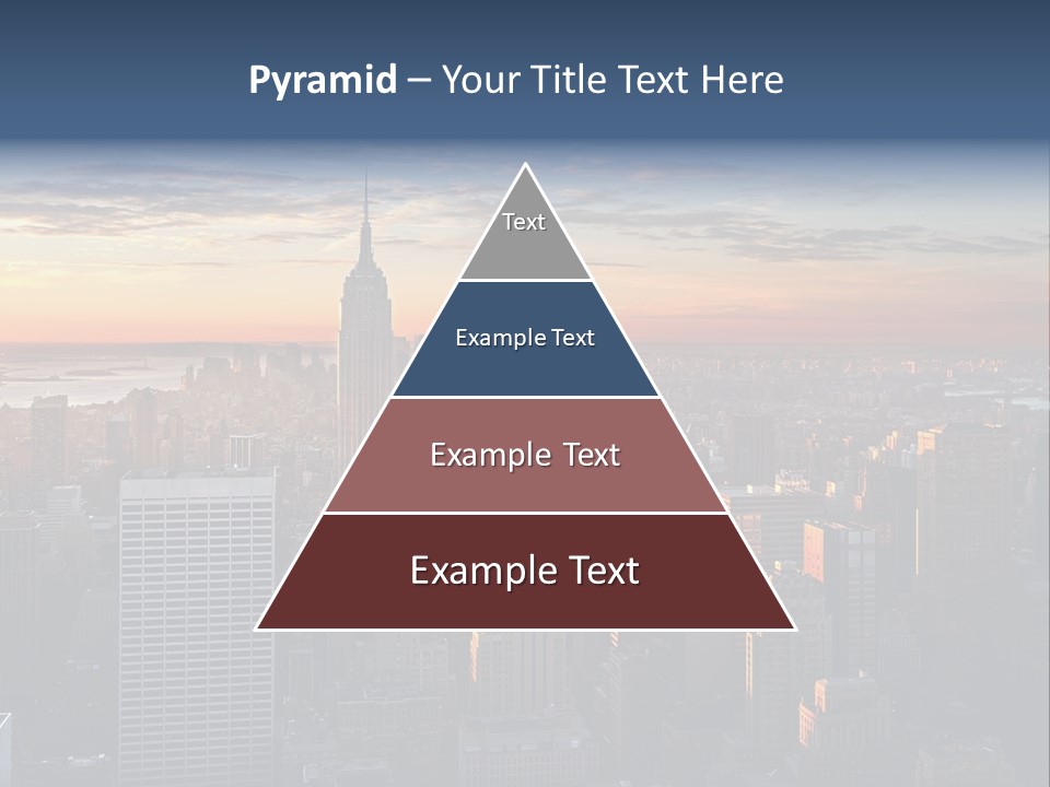 A City Skyline With A Sunset In The Background PowerPoint Template